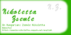 nikoletta zsemle business card